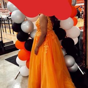 Orange prom dress